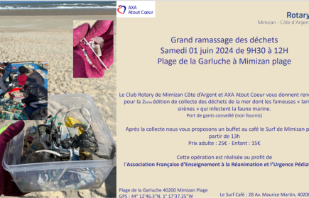 Collecte des déchets de la mer.